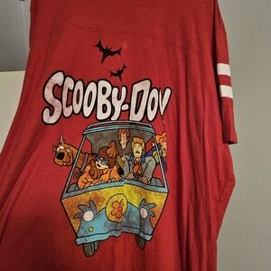 Scooby-Doo Red Graphic Tee with Mystery Machine Art